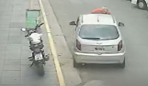 Día de furia en Santa Teresita: discutió y lo arrastró en el capot de su auto