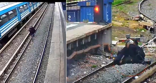 Adolescente le robó a un policía y se escondió debajo de un tren: fue detenido