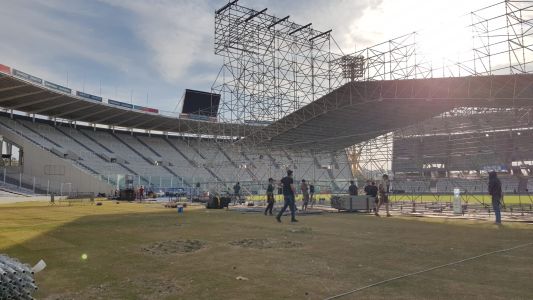 El estadio Kempes se prepara para los shows