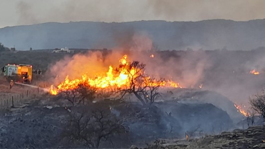 Crítica situación por el fuego en Traslasierra