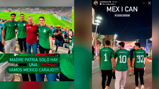 Foto polémica: Fassi le bajó el tono a la foto en la cual sus hijos alentaban por México