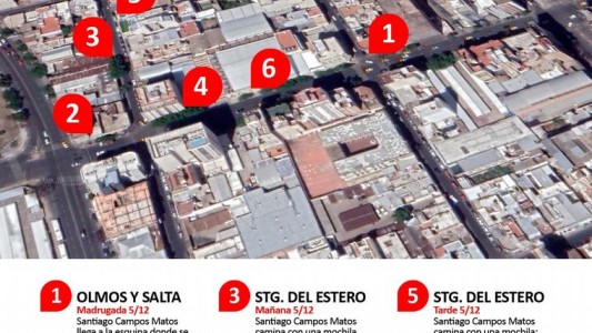 Recreación de los movimientos del acusado el día que Anahí desapareció