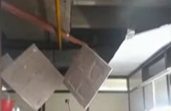 Se cayó parte del techo del Hospital Infantil