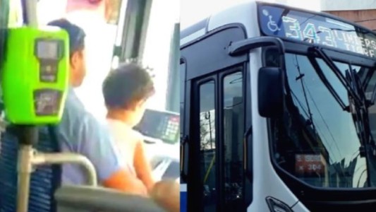 Suspendieron la licencia del colectivero que manejó con un niño a upa