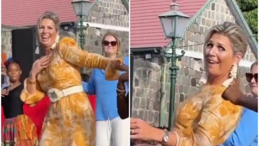 La reina Máxima de Holanda causó furor al ritmo del carnaval en el caribe