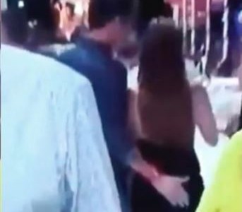 La joven que aparece en el video con el intendente de Concordia negó haber sido manoseada