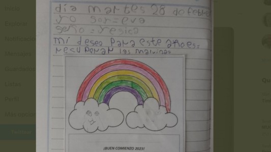 "Recuperar las Malvinas": la tarea de una nena que se hizo viral