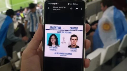 Durante la fiesta del campeón se proyectaron imágenes de 99 chicos desaparecidos