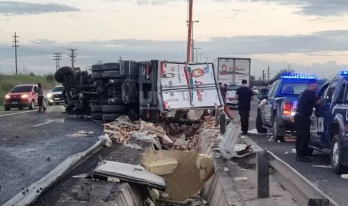 Santa Fe: volcó un camión con 8 toneladas de pollo y vecinos se llevaron la carga