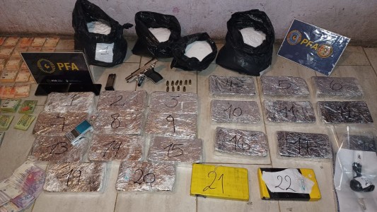 Golpe antinarco a la banda de "Macaco" Muñoz: descubrieron 50 kilos de cocaína