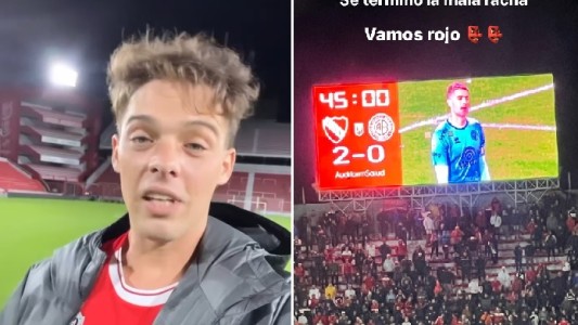 Santi Maratea fue a ver a Independiente y ganó: "Se cortó la mala racha, me voy victorioso"