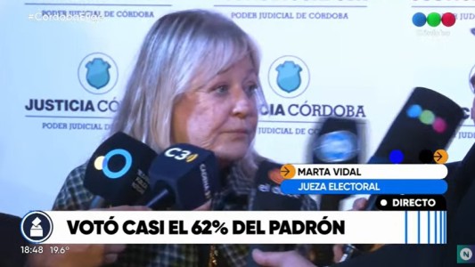 En Córdoba votó alrededor del 62% del padrón