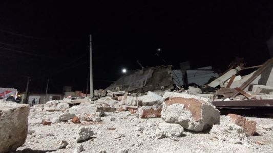 Oliva: explosión y derrumbe, tres heridos