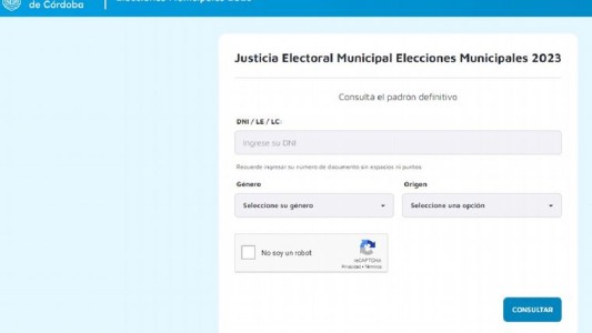 Dónde voto en Córdoba: consultá el padrón para las elecciones municipales