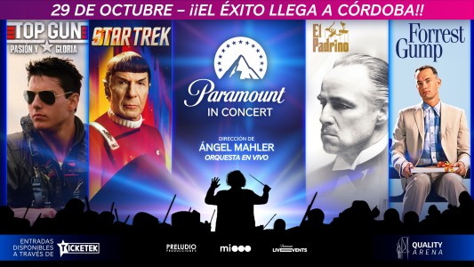 PARAMOUNT IN CONCERT, llega por primera vez a Córdoba