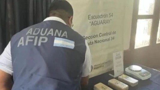 La Aduana evitó el contrabando de cocaína valuada en más de 25 millones de pesos