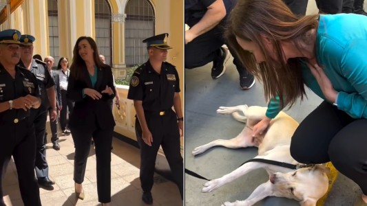 Respaldo de Villarruel a la Policía: "Es la primera vez que viene un vicepresidente al Departamento Central"