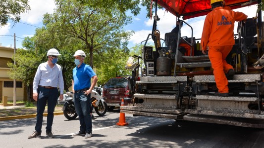 Corte de tránsito en el centro de la ciudad de Córdoba por obras