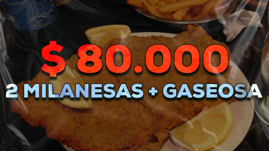 Ticket caro en Jesús María: 81 mil pesos por dos milanesas