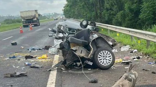 Una argentina murió en un impactante choque en el sur de Brasil