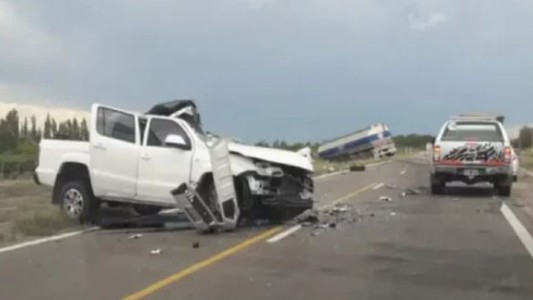 Murió un empresario mendocino en un choque frontal con un camión: uno de sus hijos está grave