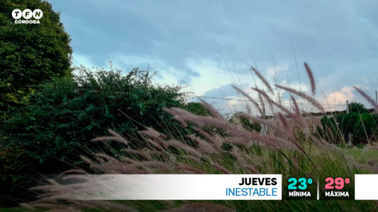 Tiempo inestable, cielo mayormente nublado, tormentas aisladas por la tarde y fuertes por la noche