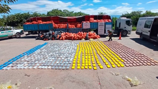 Encontraron más de 860 kilos de cocaína en una carga de zapallos en Salta