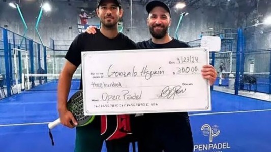 A dos años de su retiro del fútbol, Higuain se consagró campeón de pádel en Miami