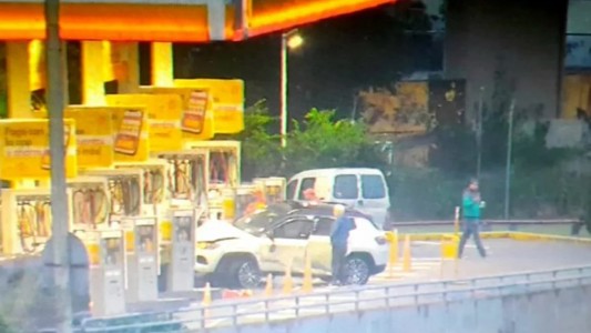 Tras salir campeón, un futbolista de Estudiantes chocó un surtidor en una estación de sercicio