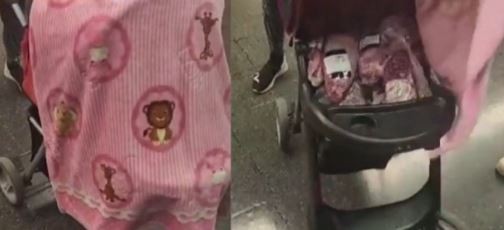 Una mujer intentó robar carne escondida en un cochecito de bebé