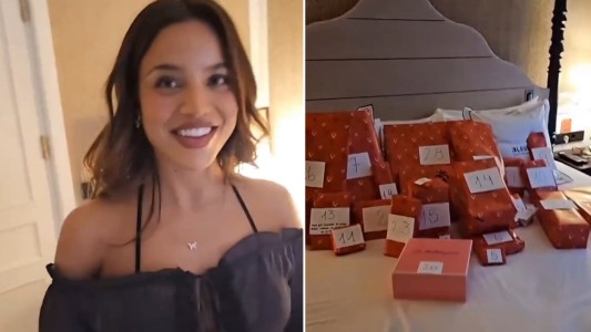 Emilia Mernes sorprendió a Duki con 28 regalos por su cumpleaños