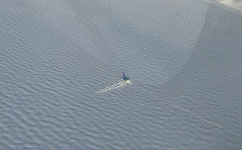 Un piloto aterrizó de emergencia en una laguna congelada de Chubut