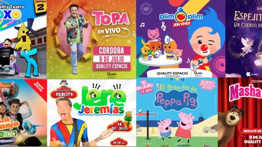 Estas vacaciones de julio, Telefe Córdoba te invita a los shows infantiles de Quality