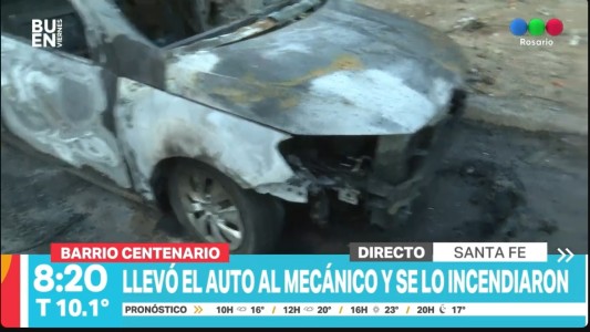 Santa Fe: llevó el auto al mecánico y se lo incendiaron