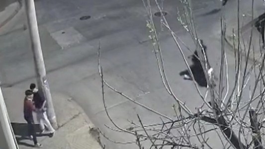 Video: dos nenes jugaban a la pelota en la calle y motochorros les quisieron robar
