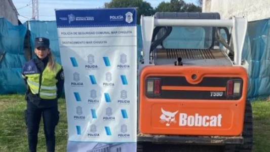 Detenida en Mar Chiquita al intentar robarse un médano con una pala mecánica