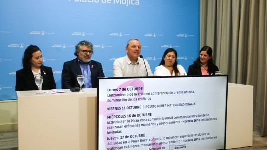 Octubre Rosa: el gobierno presentó actividades en Río Cuarto