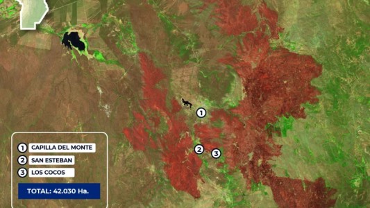 Así se ven los incendios de Córdoba desde una imágen satelital