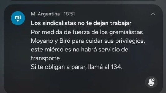 El Gobierno utiliza la app Mi Argentina contra el paro de transporte