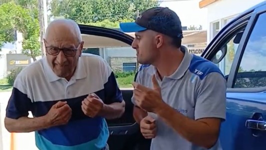 Marcos Juárez: Miguelito, el abuelo cordobés que alegra una estación de servicio de la localidad