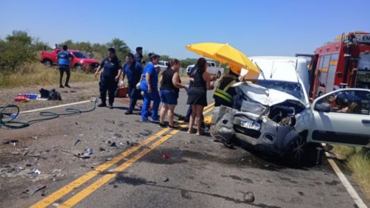 Tragedia: choque frontal en la ruta 5 dejó una mujer fallecida
