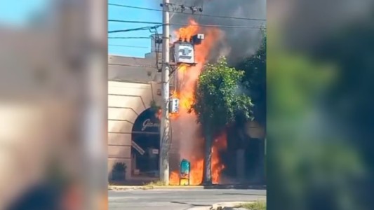 Un transformador se prendió fuego en plena ola de calor