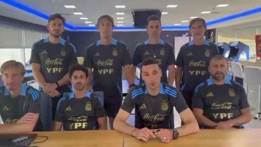 "Estamos con ustedes", el mensaje de Scaloni y el cuerpo técnico de la Selección argentina para los afectados por el temporal en Bahía Blanca