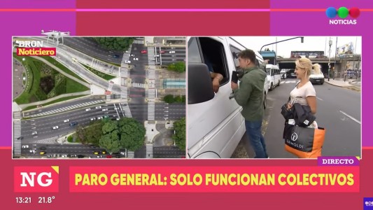Paro general: negocios abiertos y colectivos que circulan con demoras