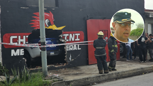 Un patrullero se incrustó en la pared de un taller mecánico y lo destruyó por completo: la palabra de la Policía