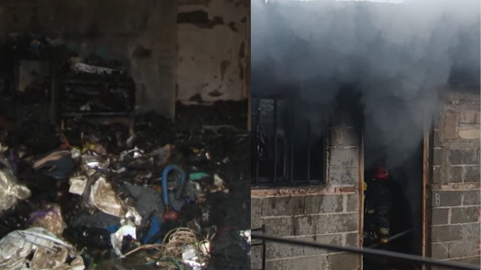 Un voraz incendio destruyó una casa en Villa El Libertador