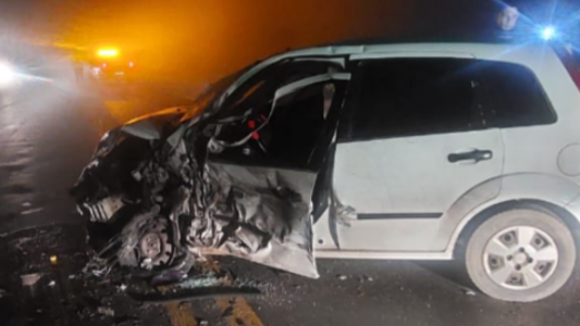 Villa María: un automovilista resultó herido tras colisionar contra dos camiones