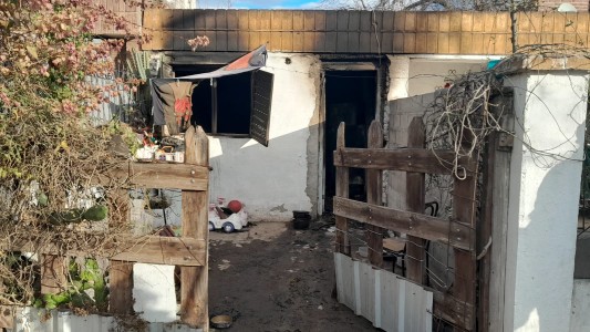 Se le incendiaba la casa y lo rescató un sobrino