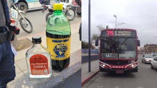 Una mujer quedó detenida por pegarle con una botella de fernet a un chofer de un colectivo