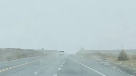 Aguanieve en las Altas Cumbres: piden circular con precaución